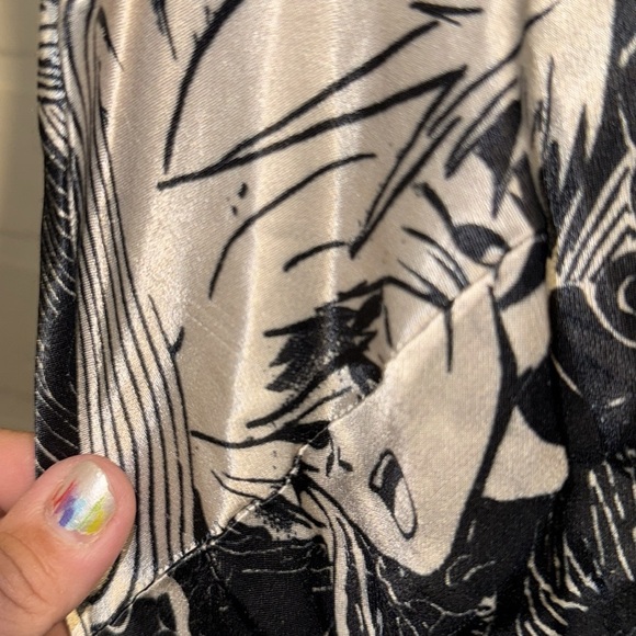 Weekday dress Noemi Manga Anime Satin Midi Dress viscose stretch size 40 - Picture 6 of 6